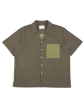 2 Tone Soft Collar Shirt- Olive