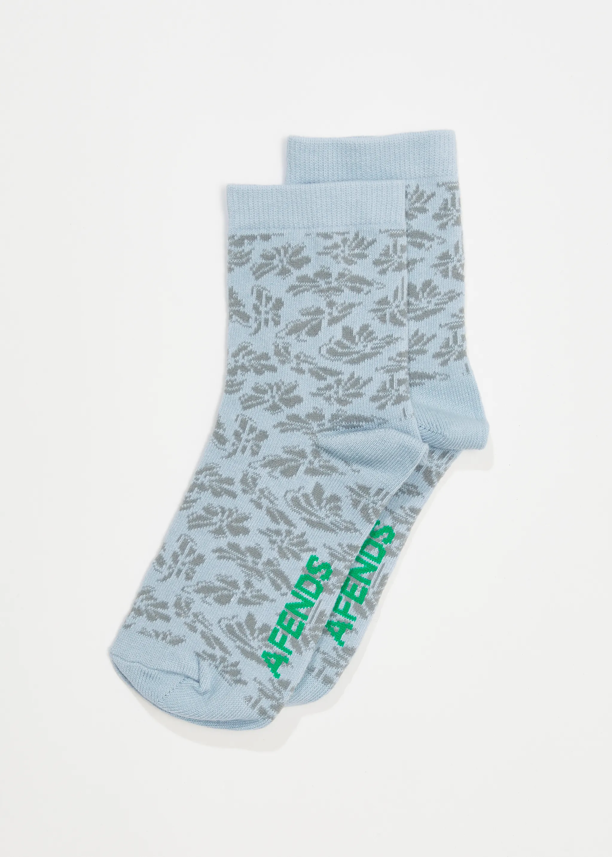 AFENDS Unisex Rhye - Crew Socks - Powder Blue