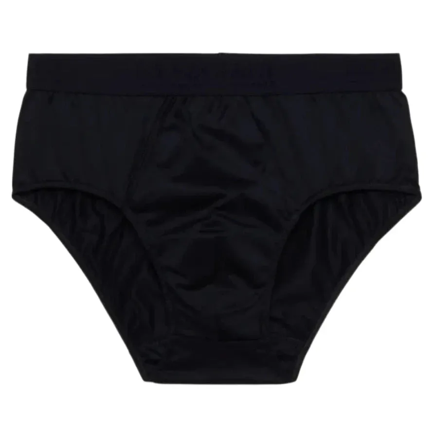 Bresciani 100% Cotton Knitted Briefs Black