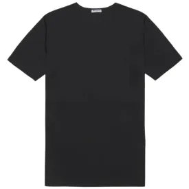 Bresciani 100% Cotton Knitted Round-Neck T-shirt Black