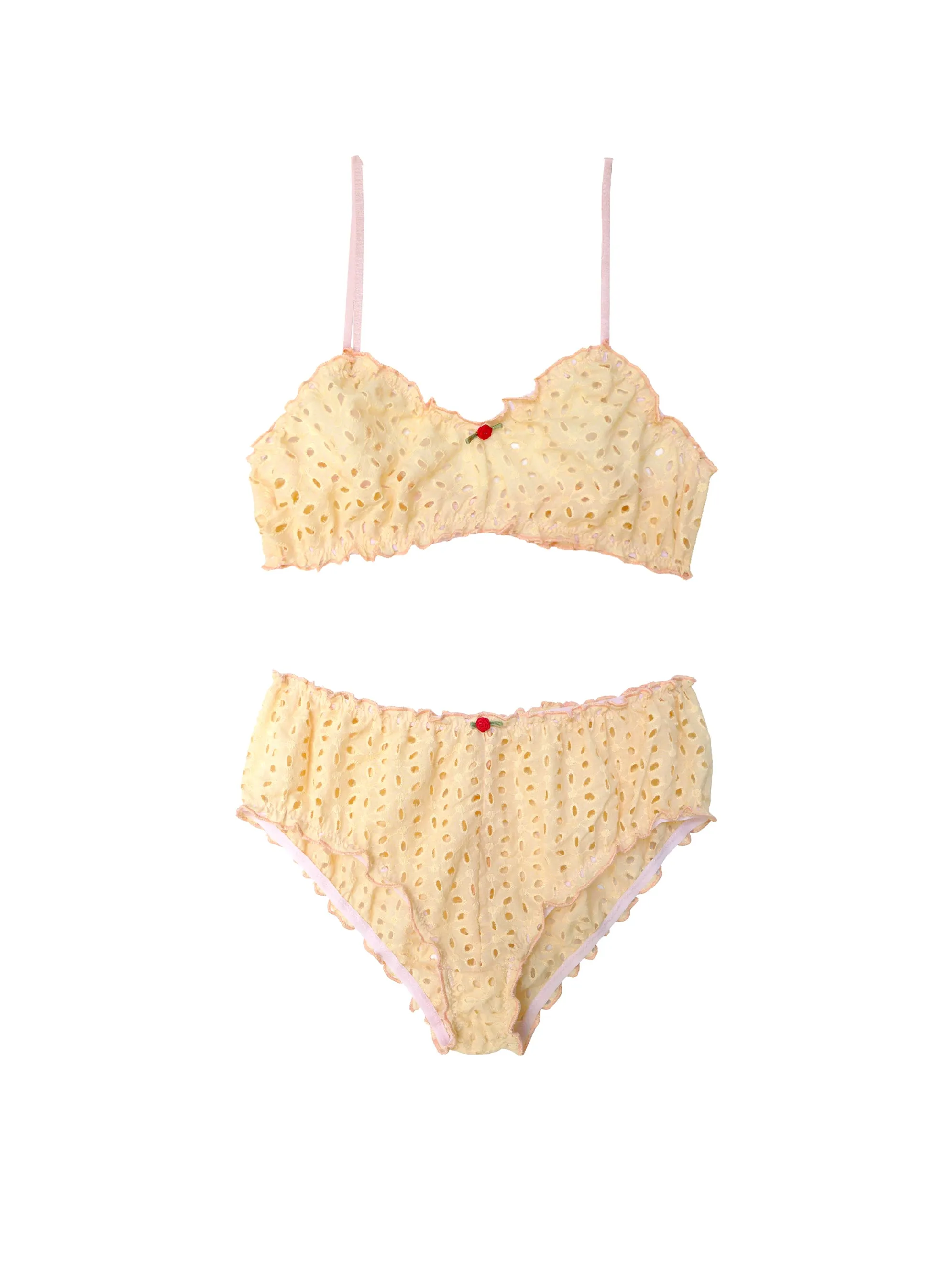 Call me by your name - Peach lace set