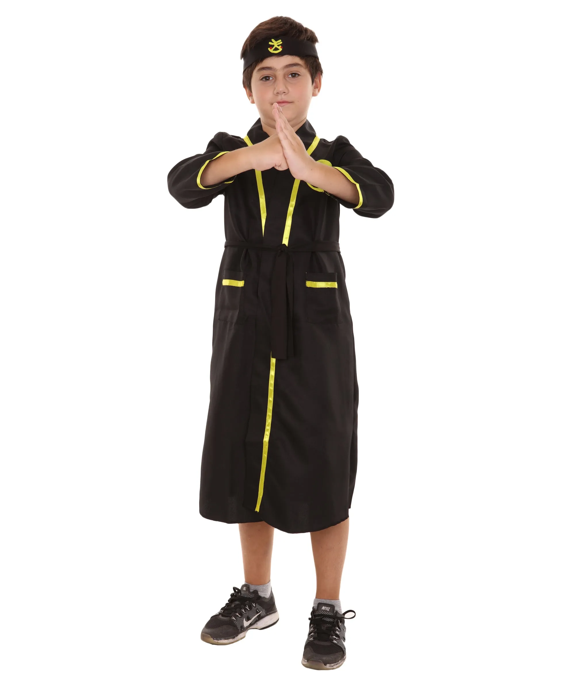 Child's Costume for Karate Kid Cobra Kai Bathrobe | Black Cosplay