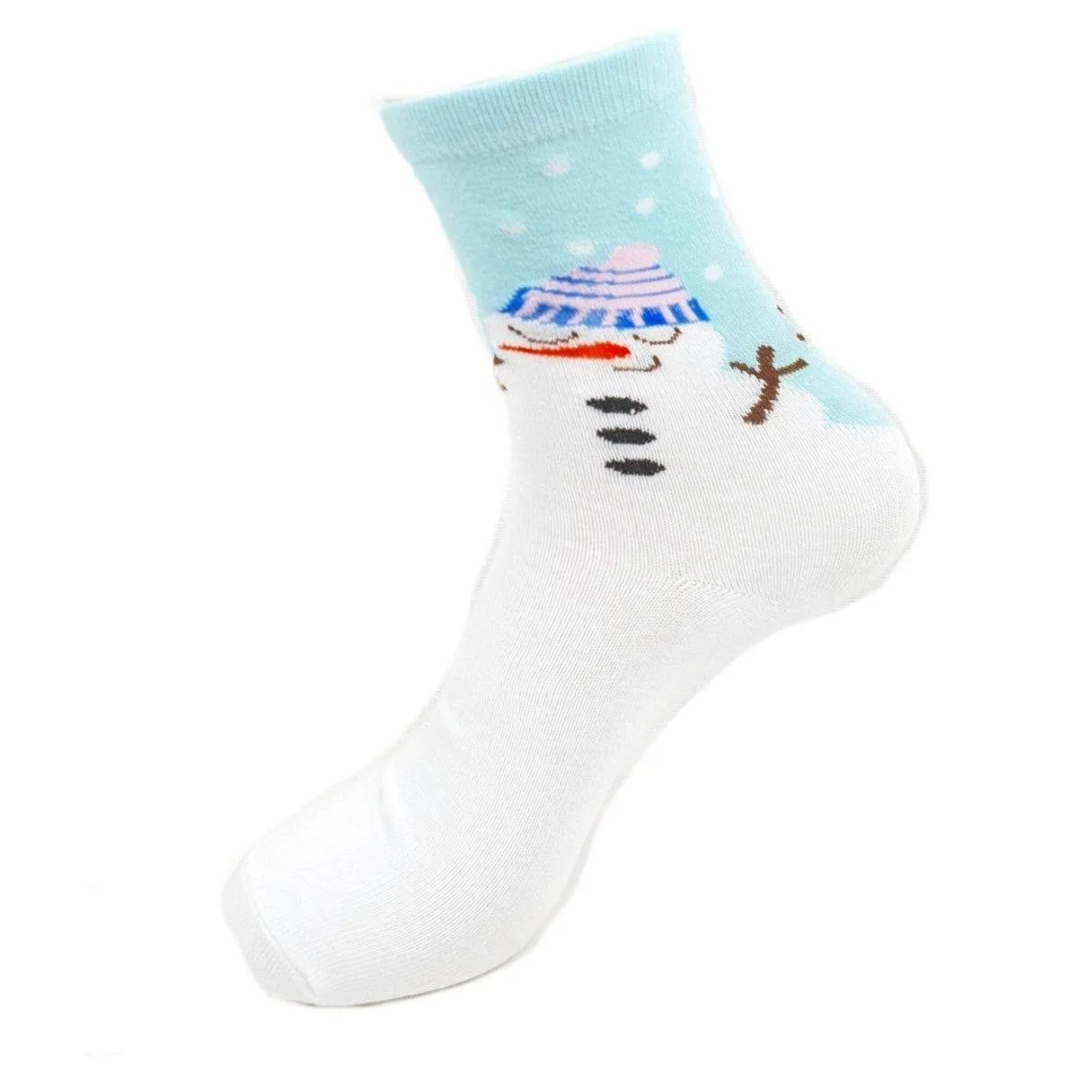 Christmas Socks Snowman | White