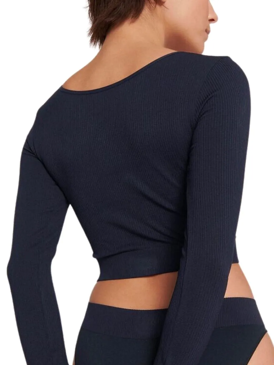 EVER Infused Aloe Long Sleeve Crop Top