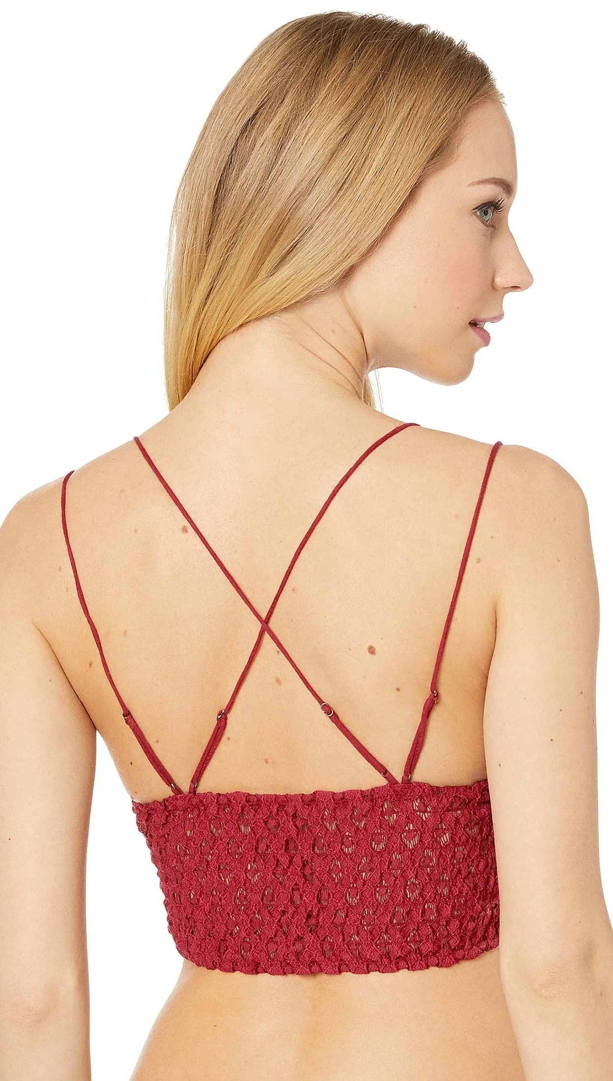 Free People Adella Bralette Garnet