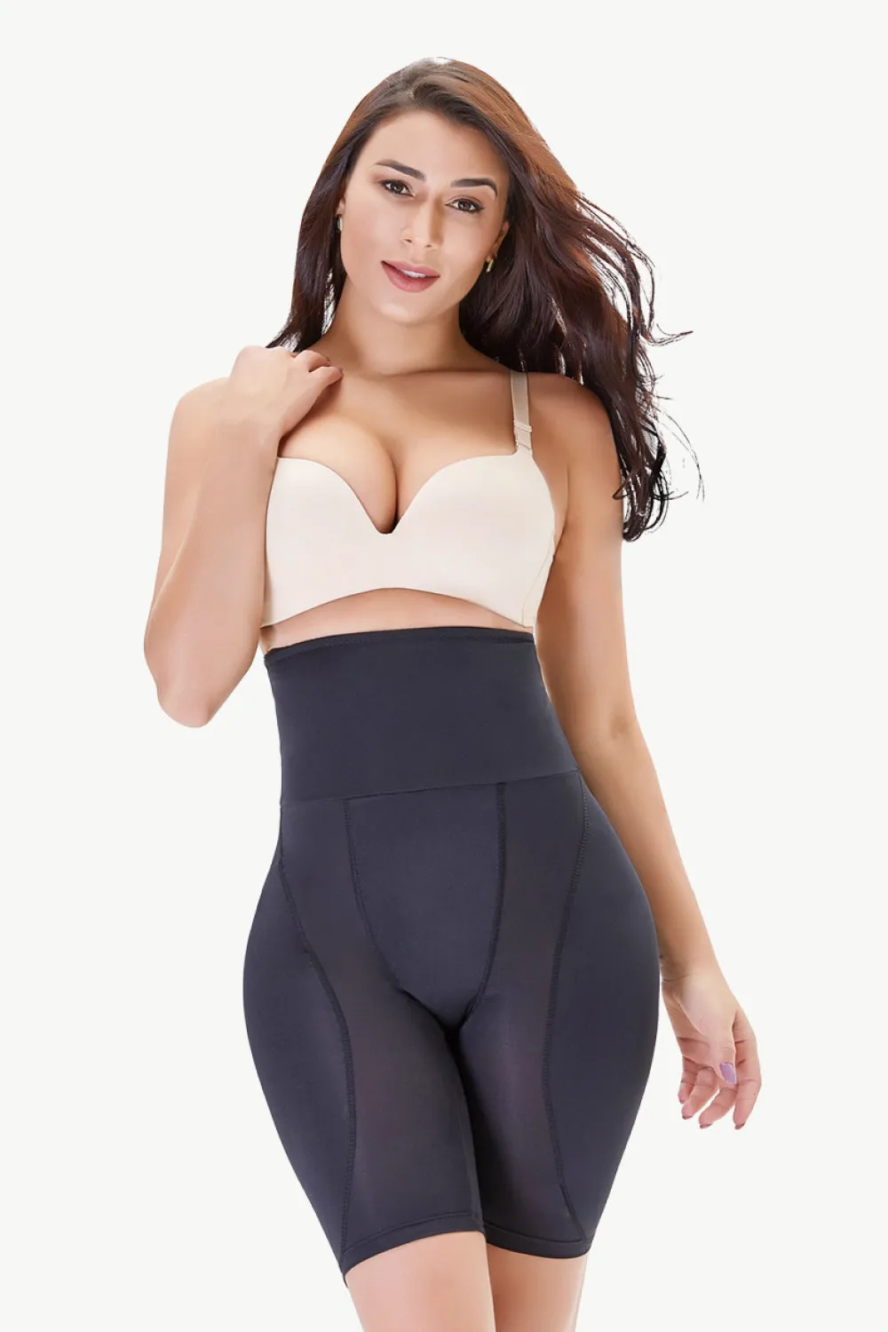 Full Size High Waisted Pull-On Shaping Shorts