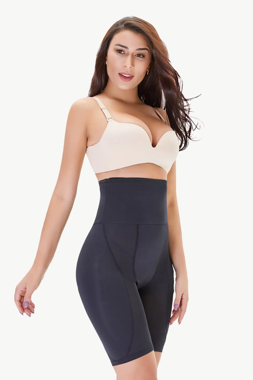 Full Size High Waisted Pull-On Shaping Shorts