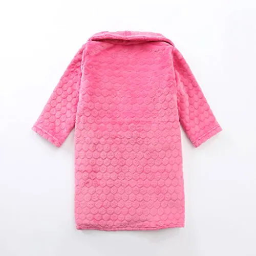 Girl Long Sleeve Fleece Red Robe Shawl