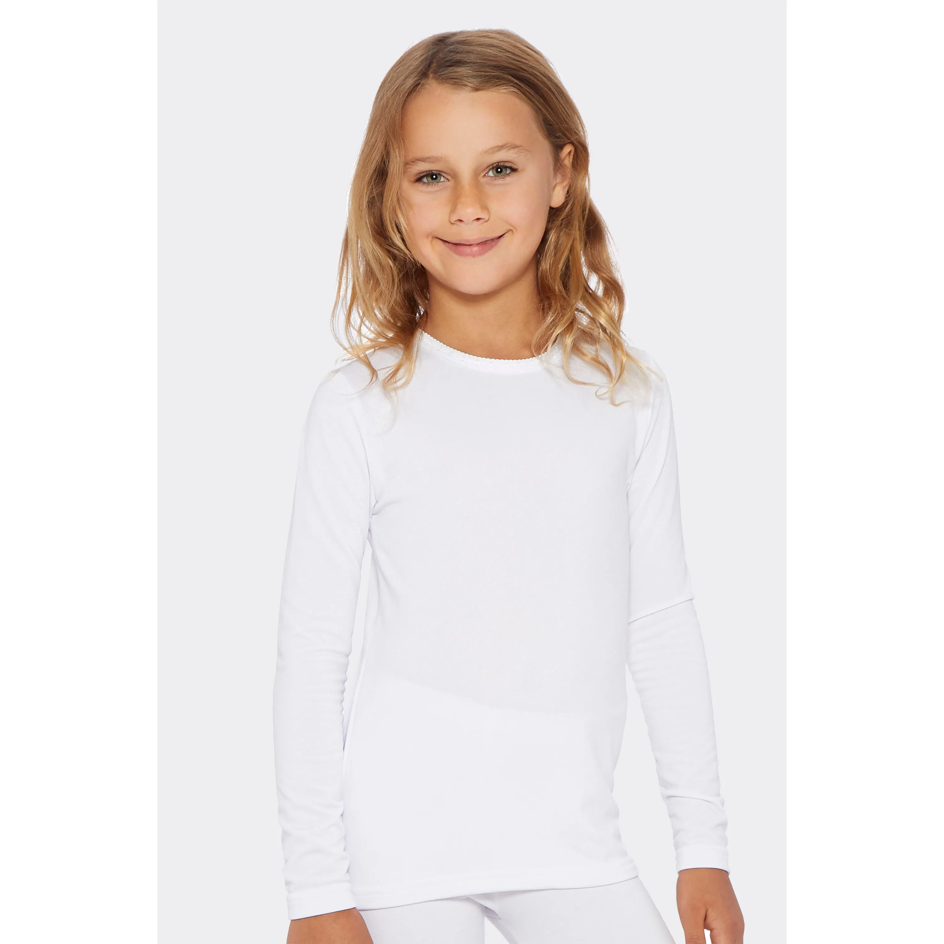 Girls Solid Thermal Top