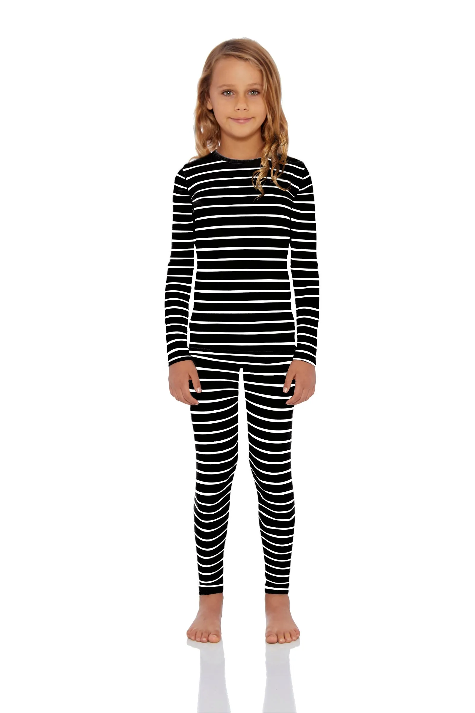 Girls Striped Thermal Set