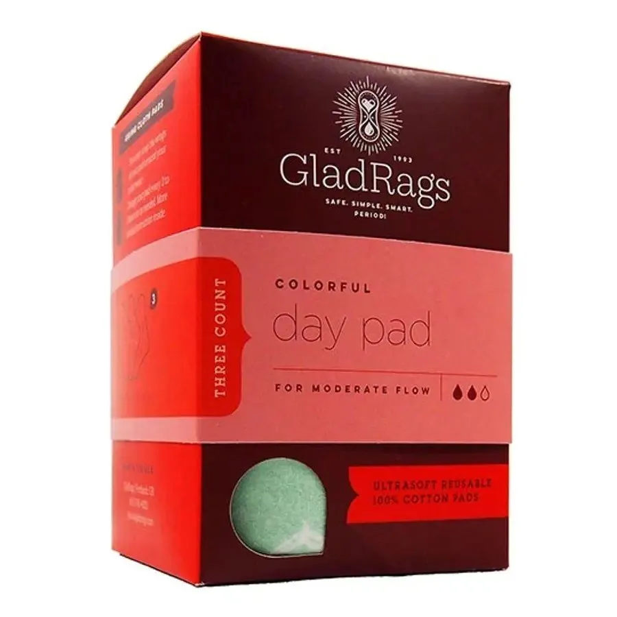 Glad Rags Assorted Colors Day Pad Cotton Pads 3 Pack