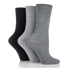 Grey, Charcoal & Black Non Binding Socks for Women