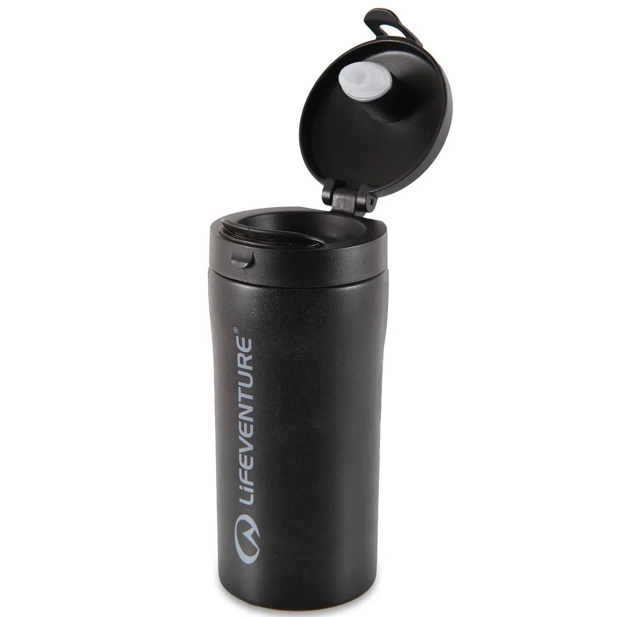 Lifeventure Flip-Top Thermal Mug 300ml Black