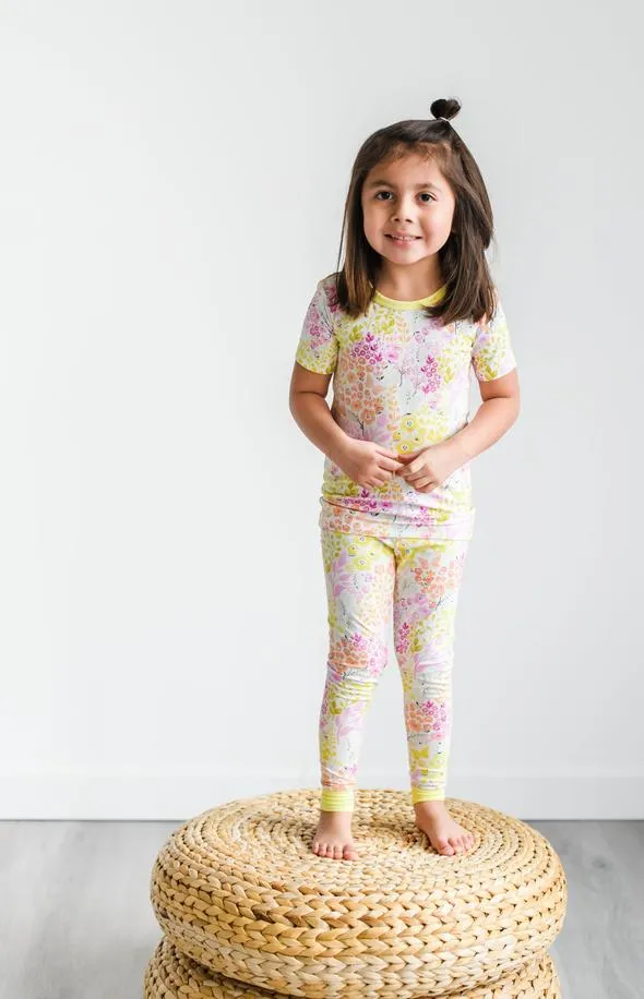 Little Sleepies Pretty Posies S/S Bamboo 2pc Pajama Set