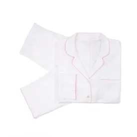 Liza Pointelle Cotton Long Pajamas