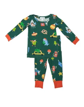 Loungewear Set | Merry and Bright Christmas Pajamas | Angel Dear