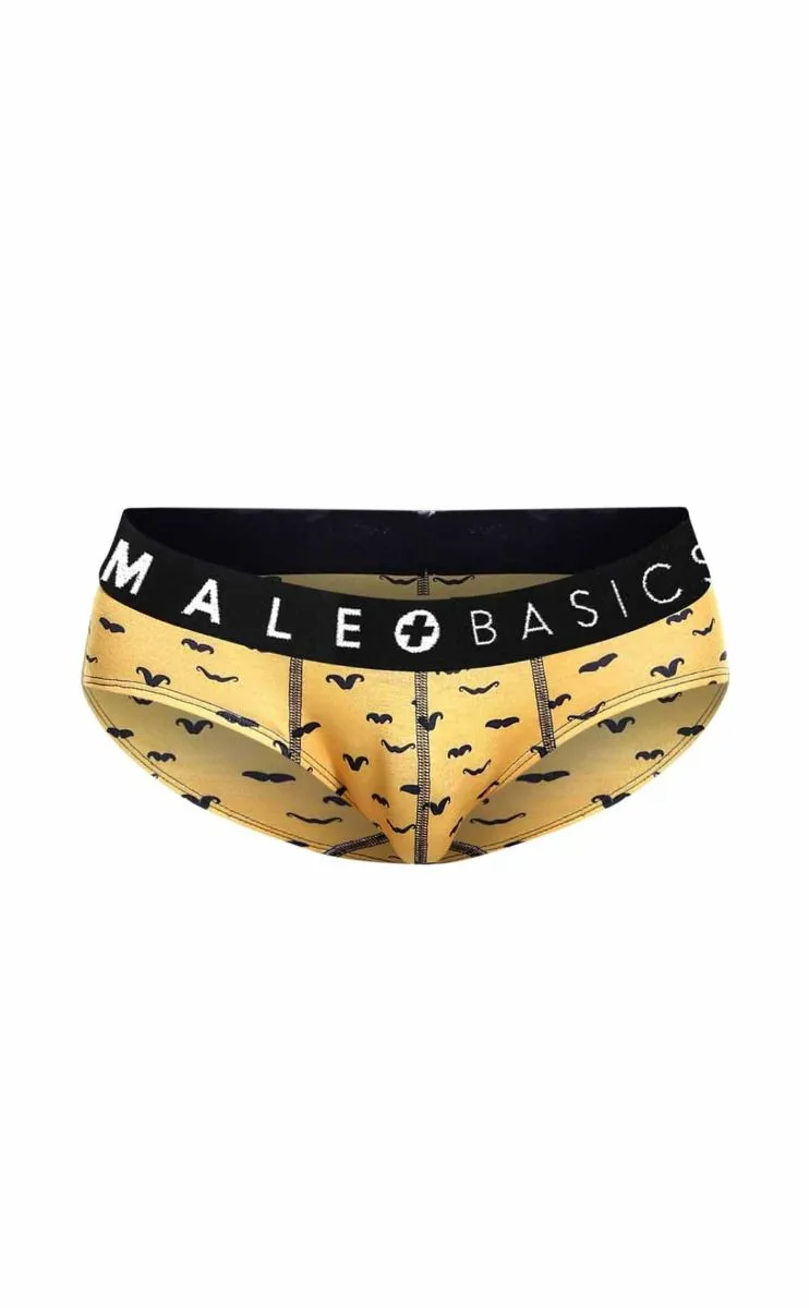 MaleBasics 3-Pack Brief Prints Stache