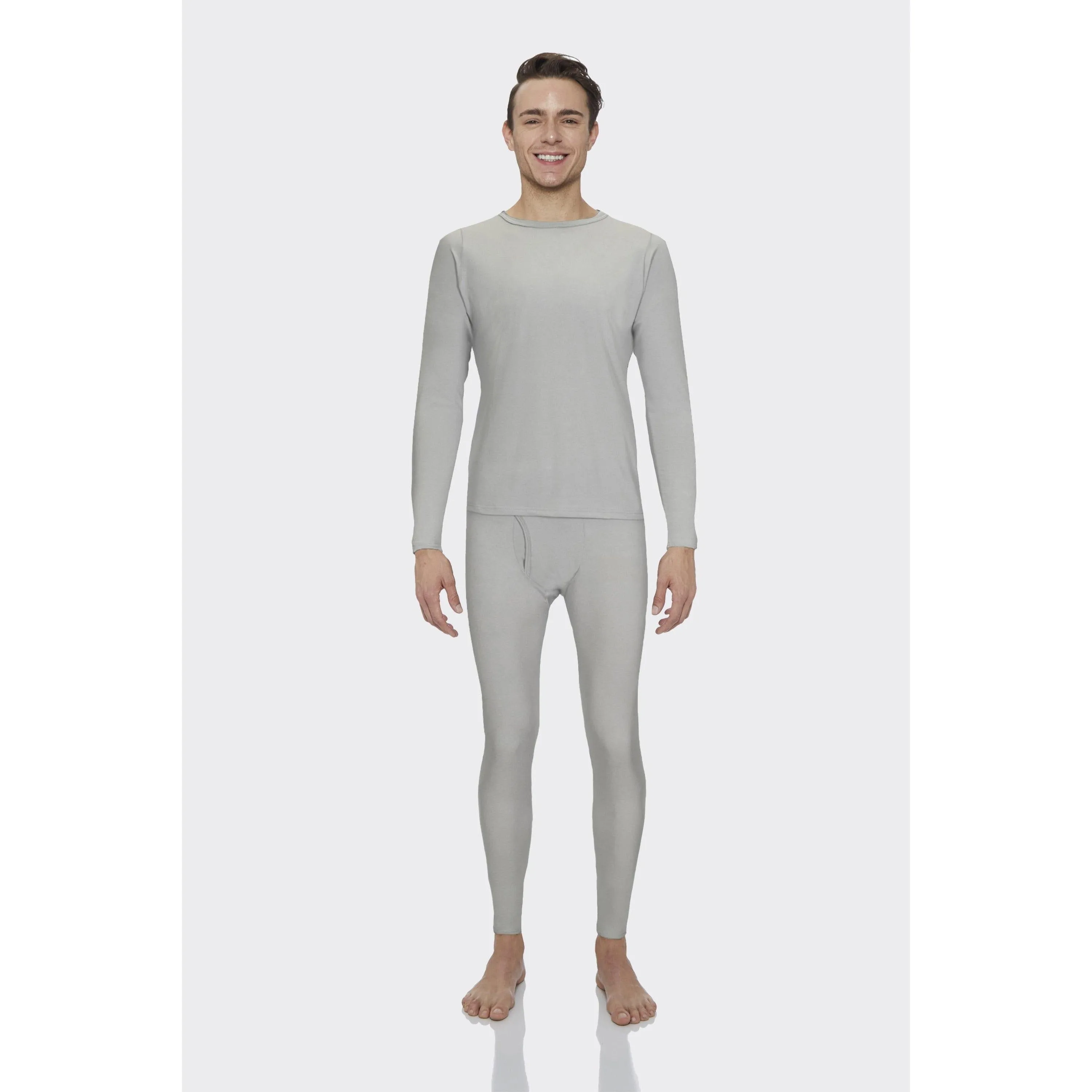 Men's Solid Thermal Set