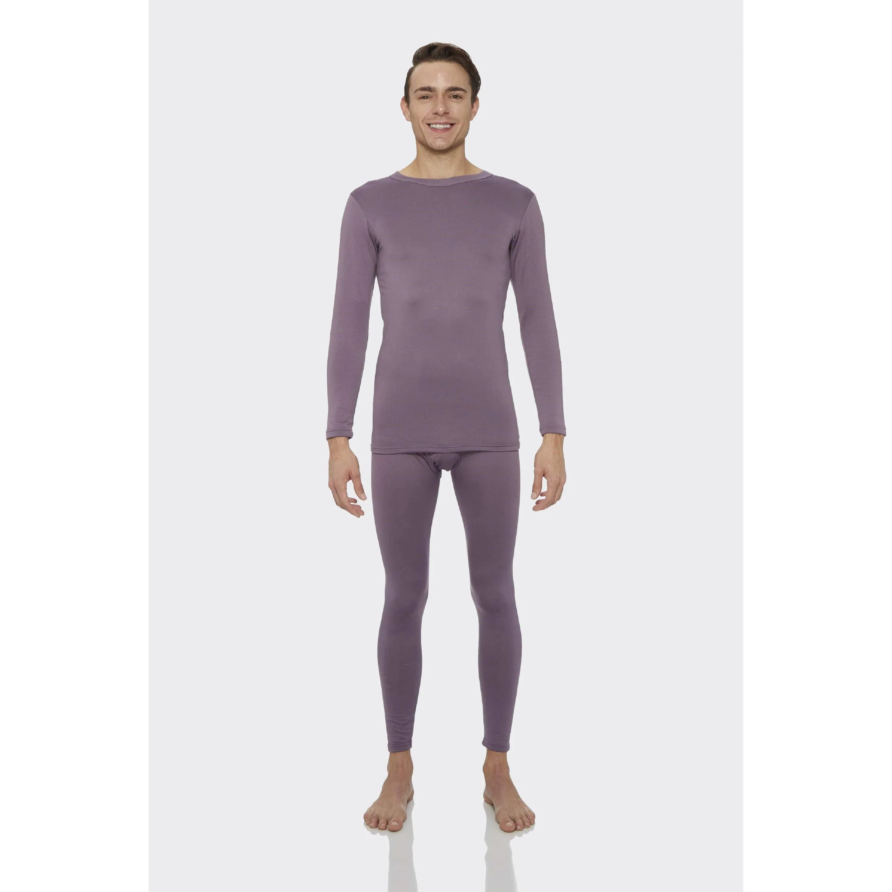 Men's Solid Thermal Set