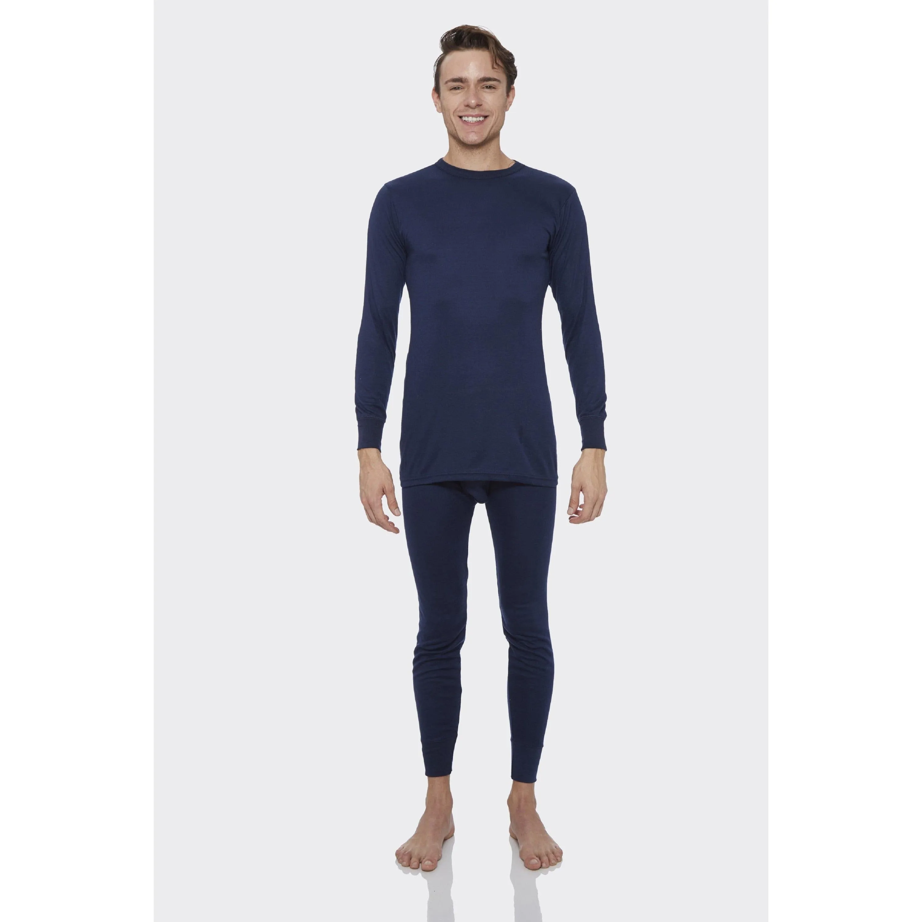 Men's Solid Thermal Set