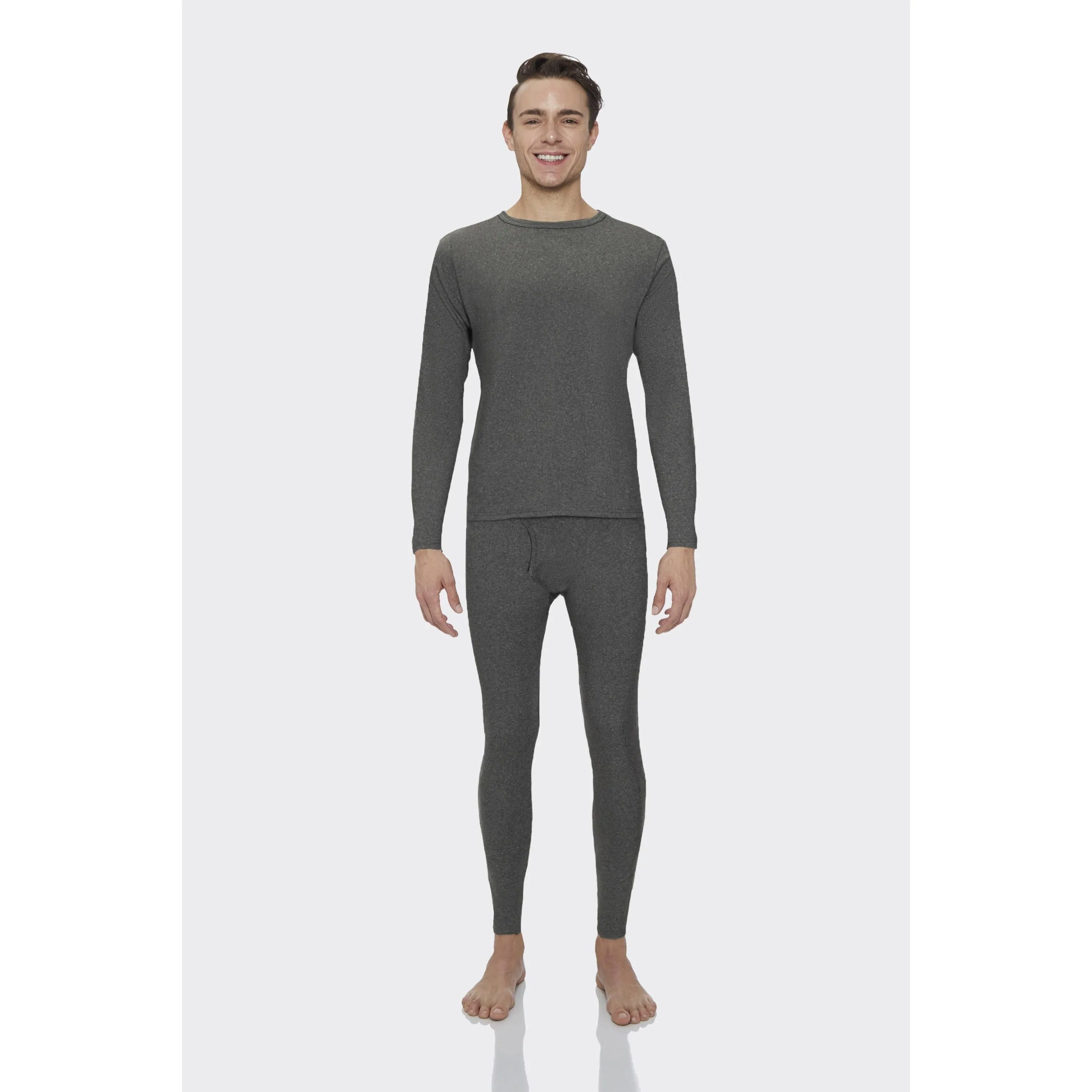 Men's Solid Thermal Set