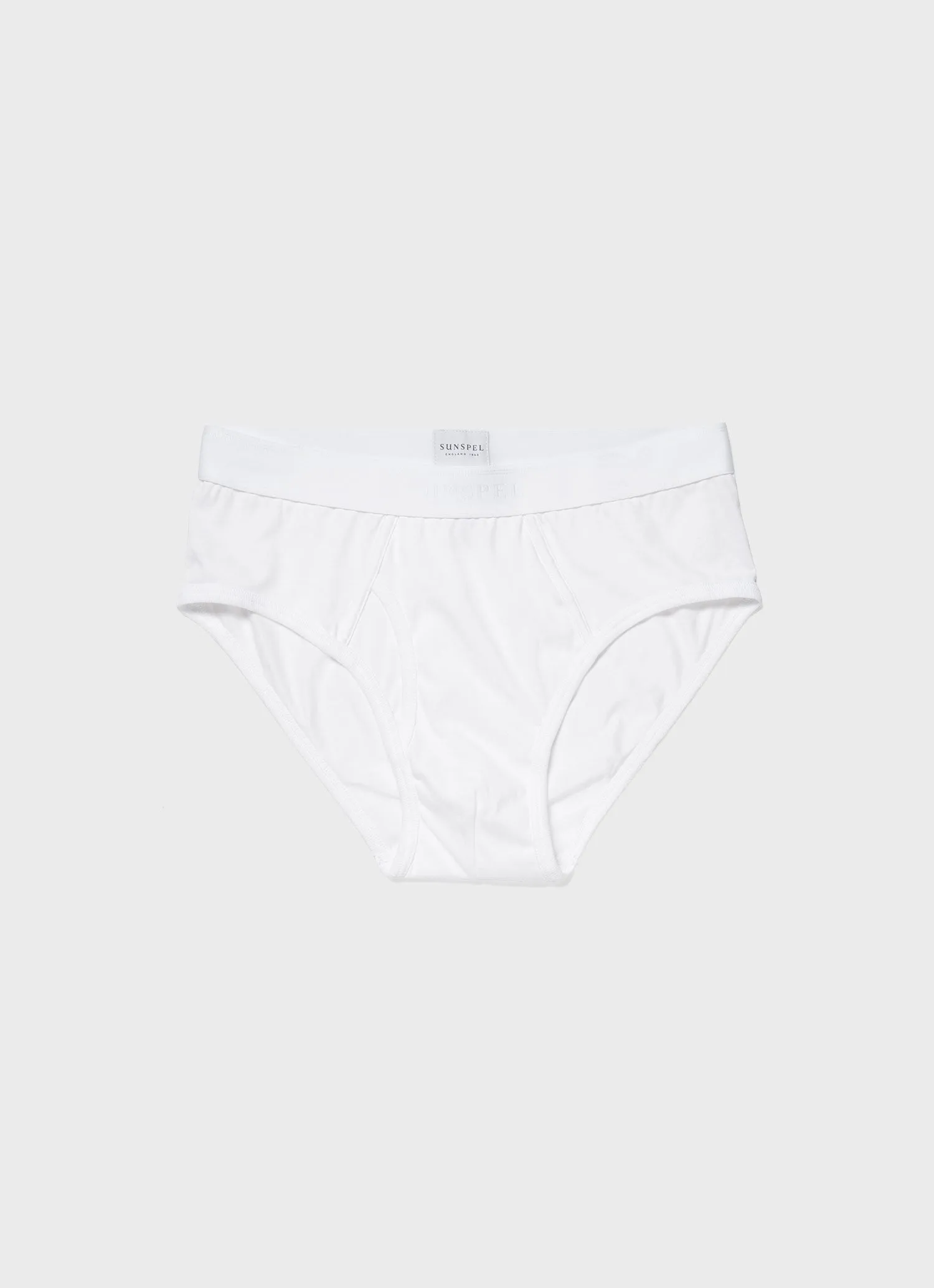 Men's Superfine Cotton Briefs in White