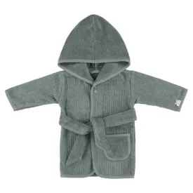 Organic Bathrobe Hush Petrol Blue Green Age 1-2 Years