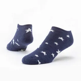 Organic Cotton Footie Socks - Navy Stars