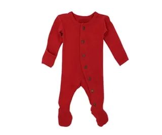 Organic Thermal Footie- Ruby