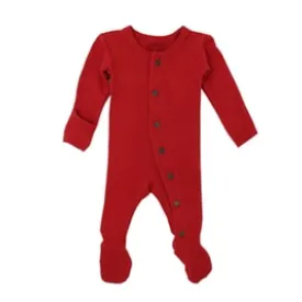 Organic Thermal Footie- Ruby