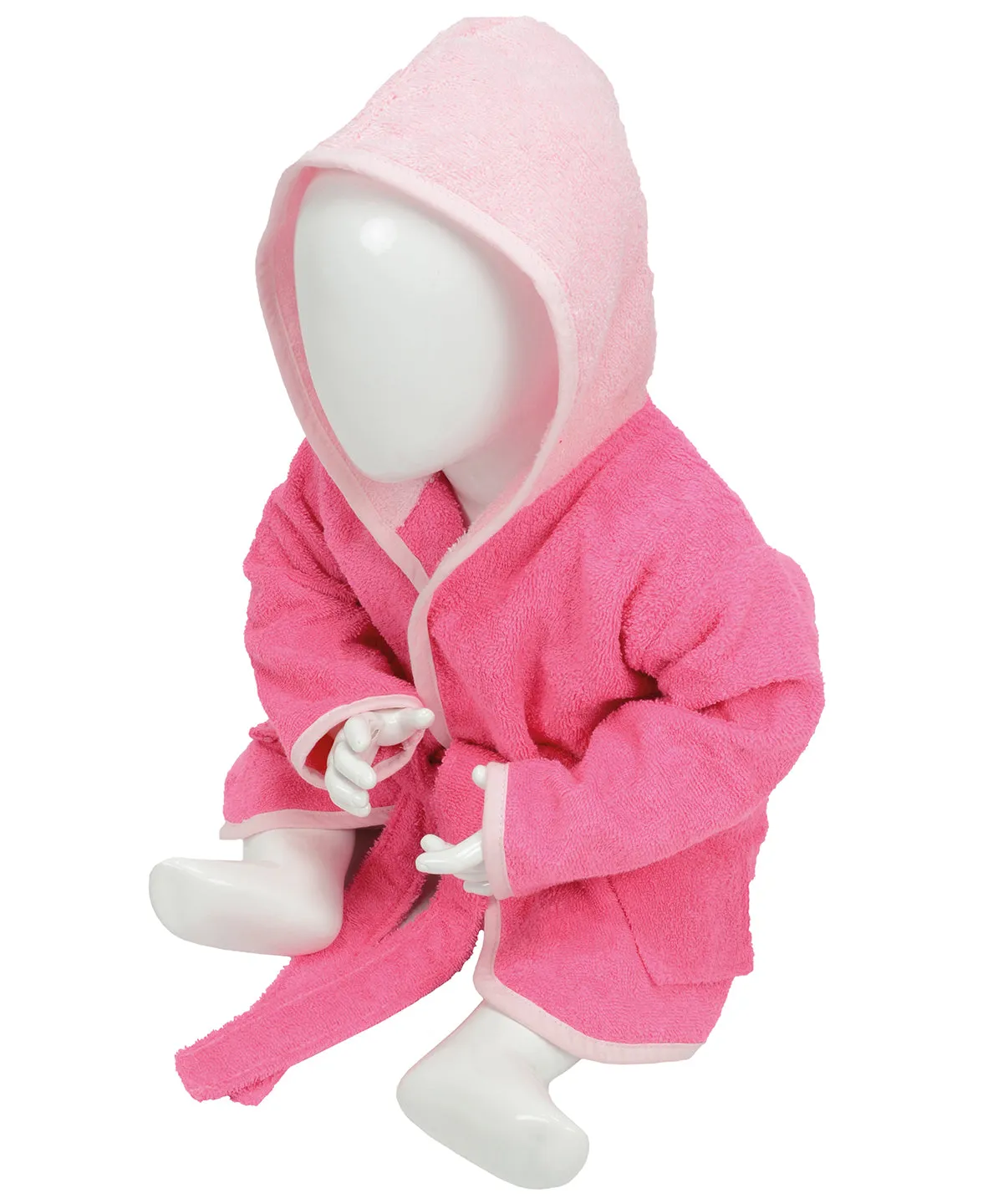 Pink/Light Pink - ARTG® Babiezz® hooded bathrobe