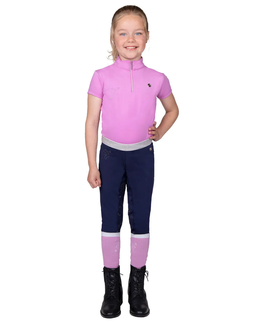 QHP Riding Tights Gwen Junior Full Grip