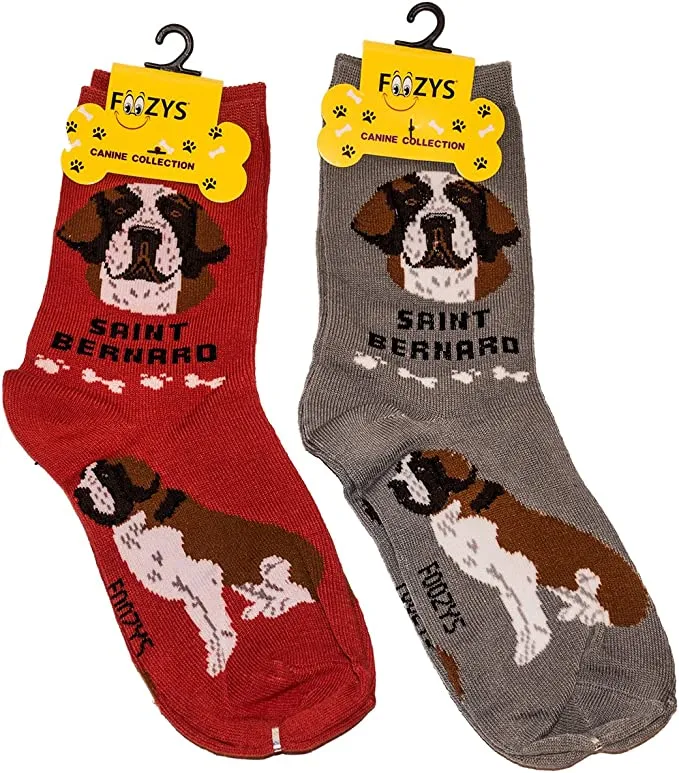 Red Saint Bernard Socks