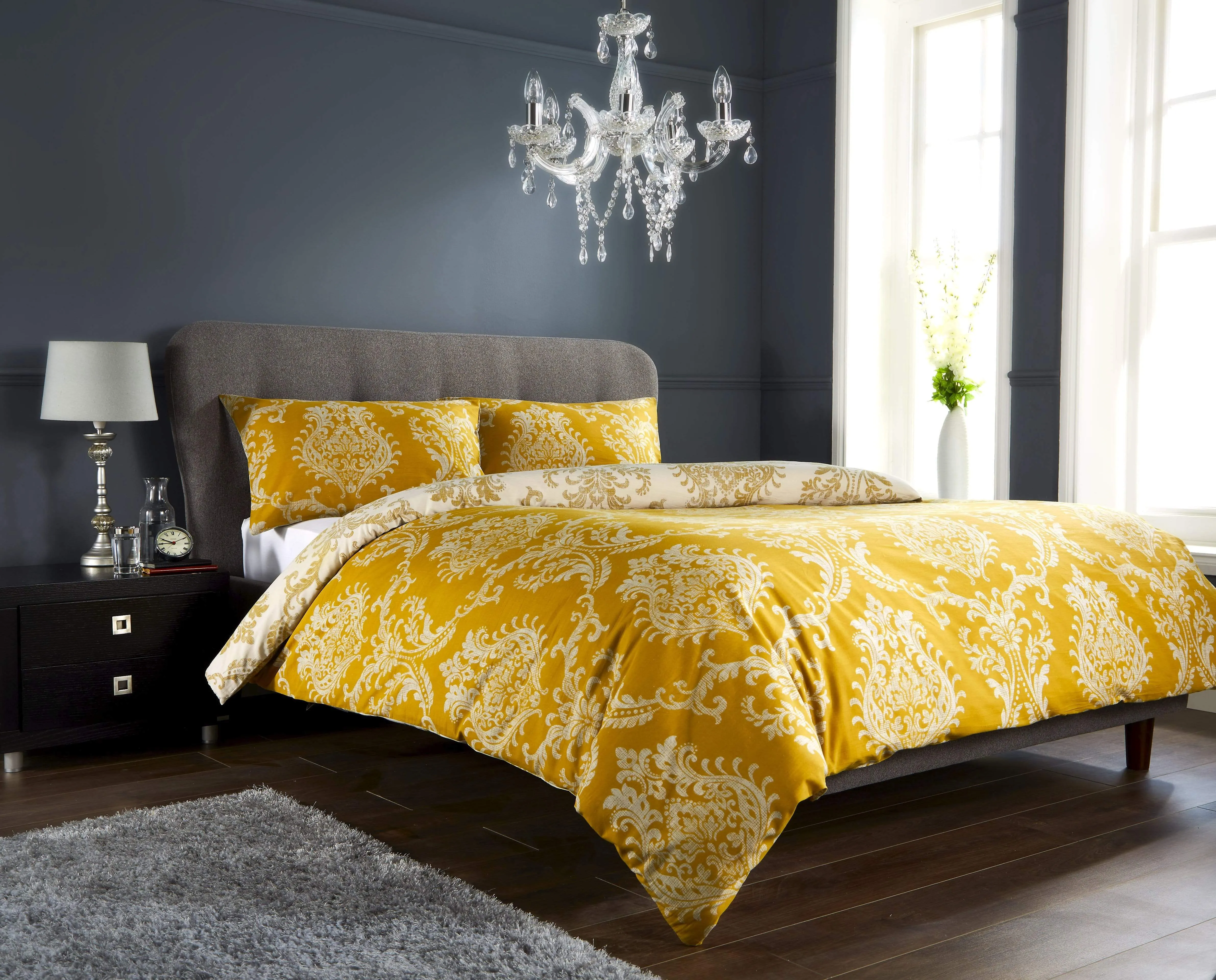 Royal Damask Cotton Rich Duvet Set Luxurious Soft Durable Bedding in Multiple Sizes and Colours for Ultimate Comfort by OLIVIA ROCCO