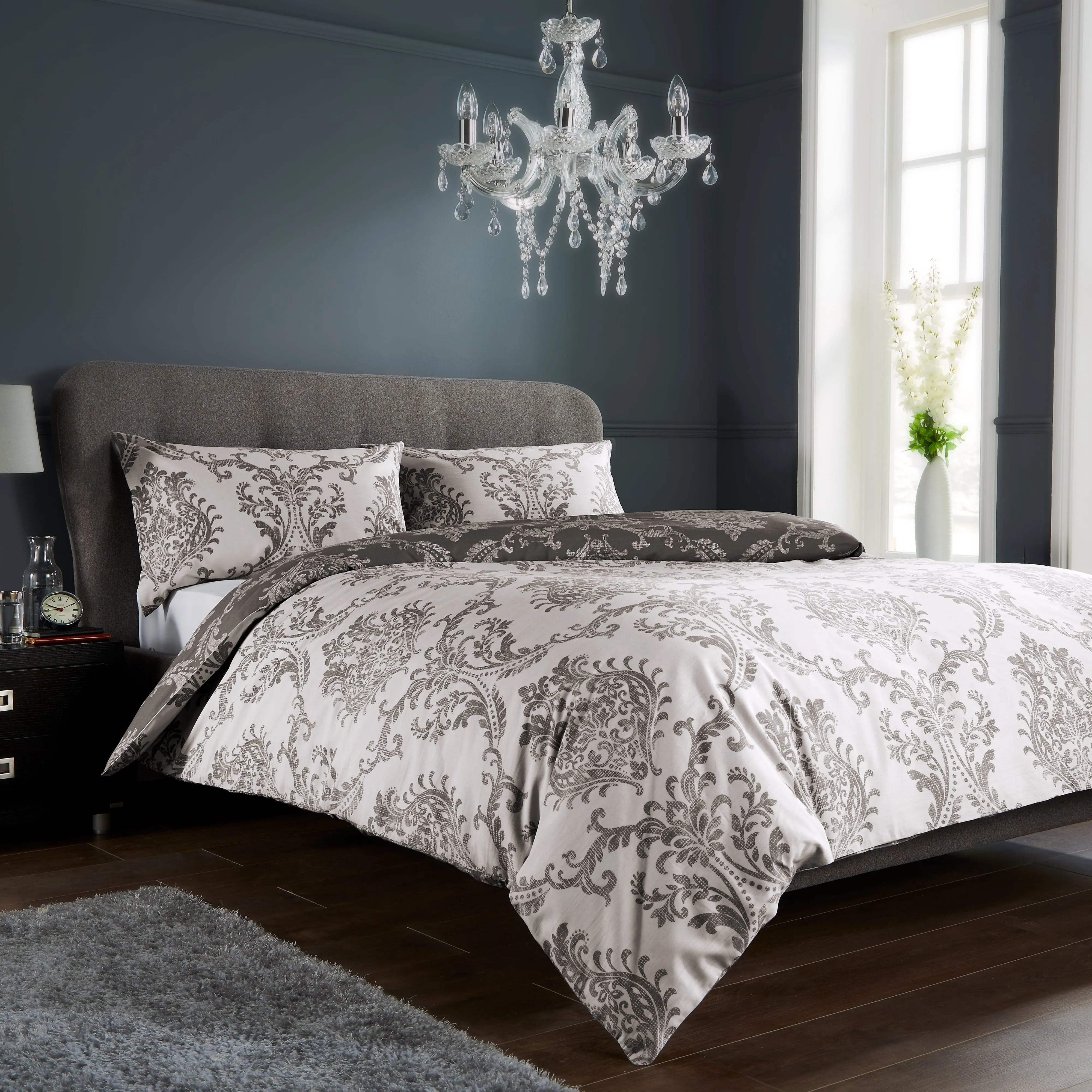 Royal Damask Cotton Rich Duvet Set Luxurious Soft Durable Bedding in Multiple Sizes and Colours for Ultimate Comfort by OLIVIA ROCCO