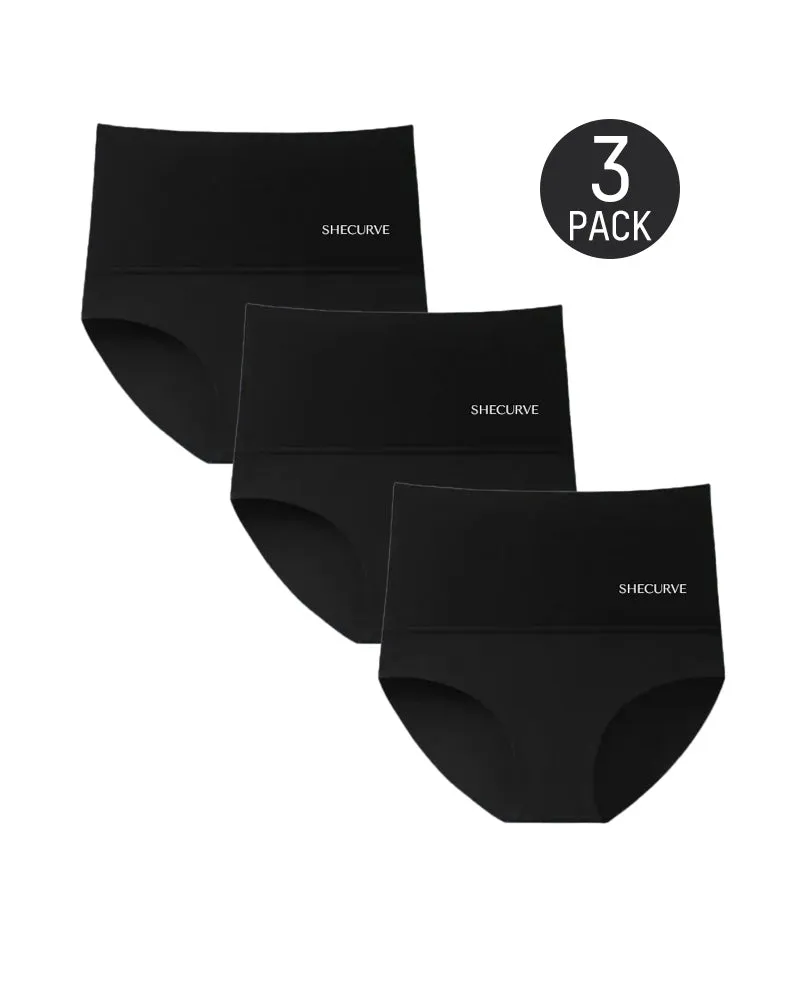 SheCurve® 3-Pack High Waisted Tummy Control Briefs