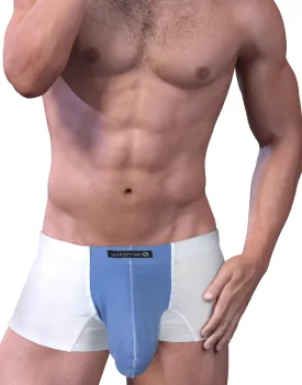 Stretch Cotton Boxer White/Blue