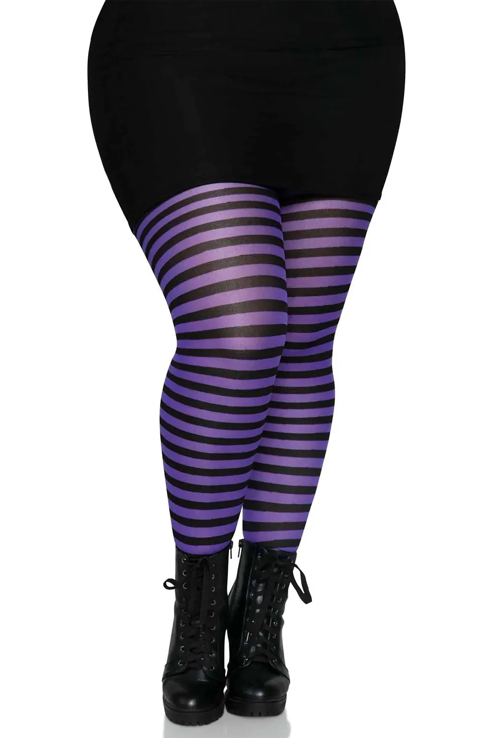 Striped Tights [Plus Size]