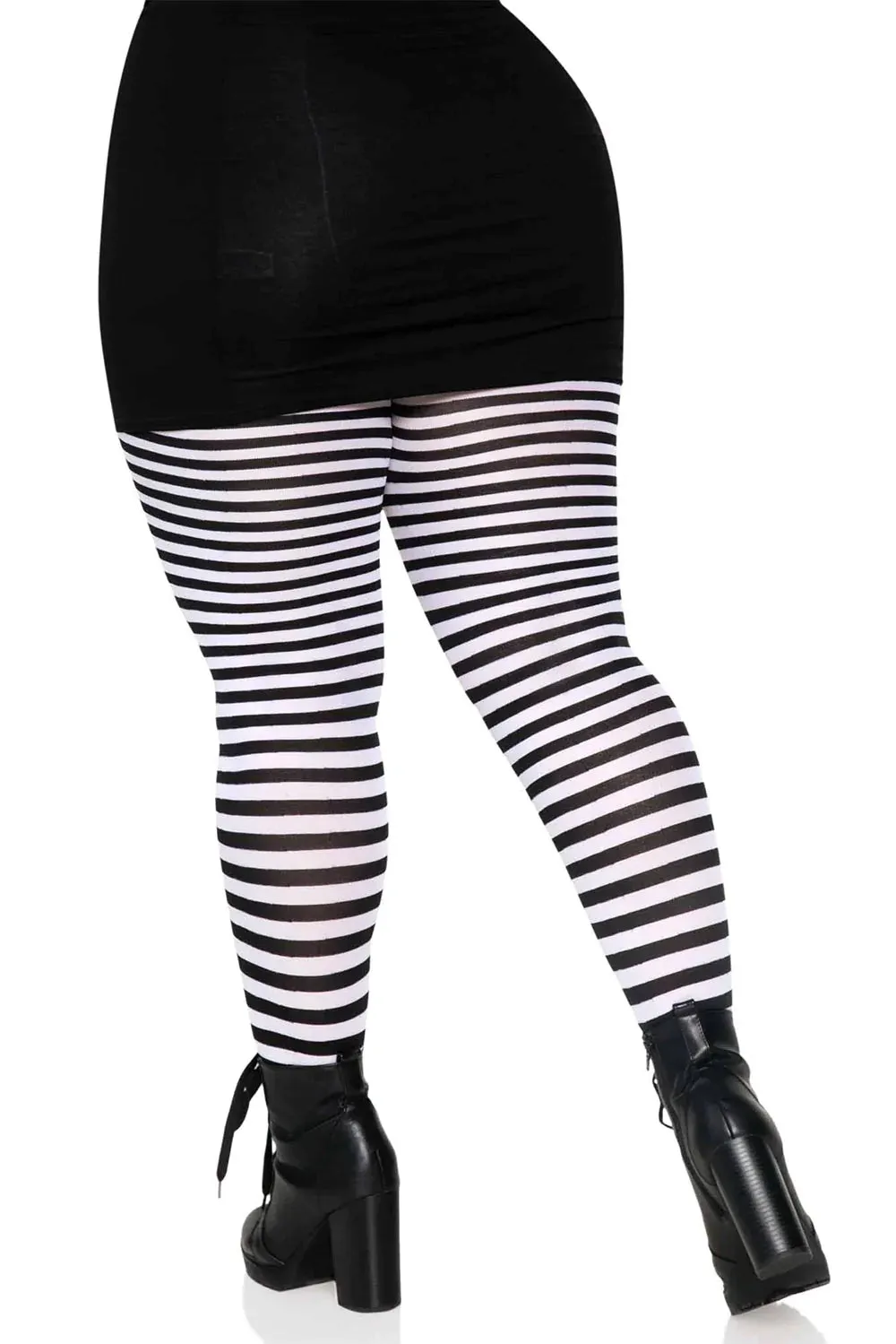 Striped Tights [Plus Size]