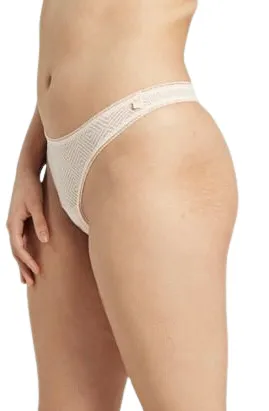 The Sheer Deco Barely There Thong Blush Pink