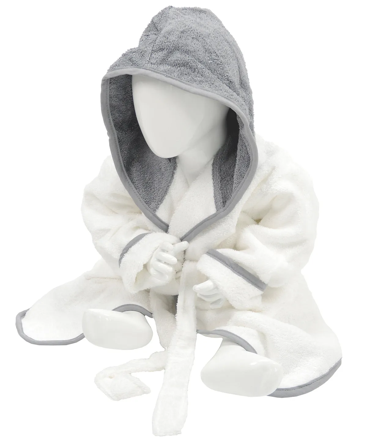 White - ARTG® Babiezz® hooded bathrobe